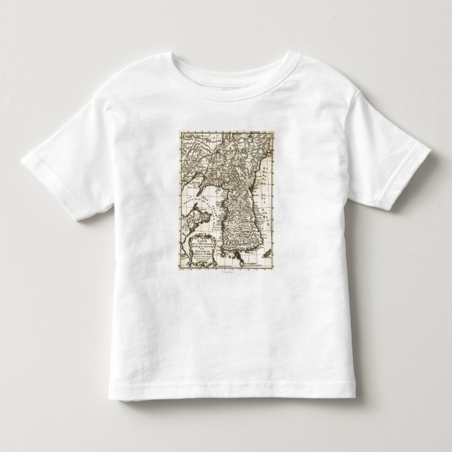 Camiseta Infantil KoreaPanoramic MapKorea (Frente)