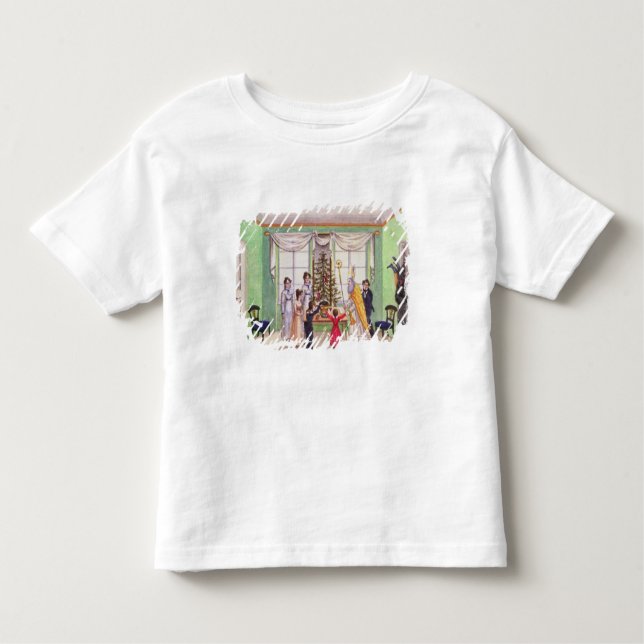 Camiseta Infantil Krampus e São Nicolau do jornal de Carl (Frente)