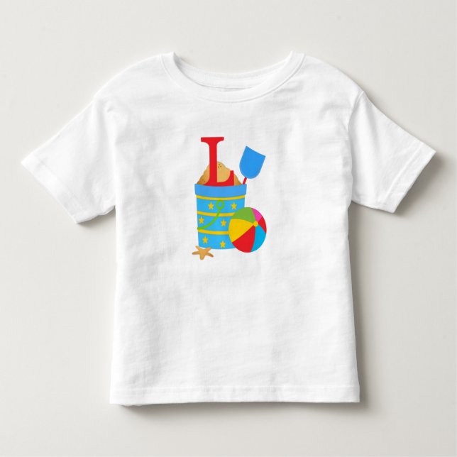 Camiseta Infantil L inicial - Toddler Fine Jersey T-Shirt (Frente)