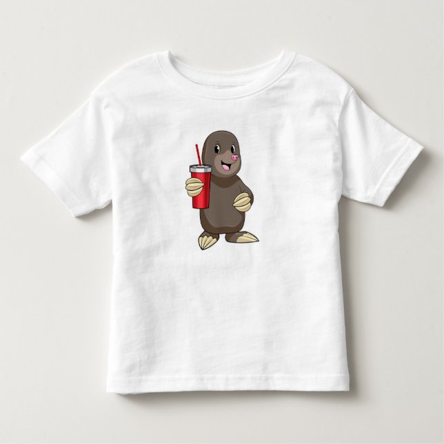 Camiseta Infantil Lã com caneca de Bebendo (Frente)