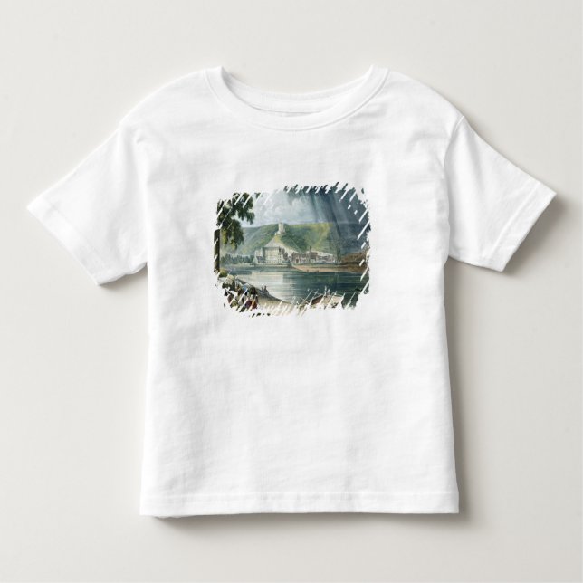 Camiseta Infantil La Roche, das "vistas no Seine", gravado por T (Frente)