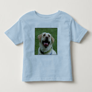 Camiseta Infantil Labrador amarelo caçoa o t-shirt
