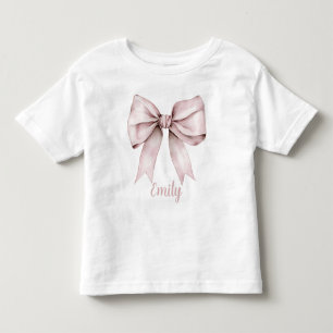 Camiseta Infantil Lacaio estético rosa blush laço nome feminino