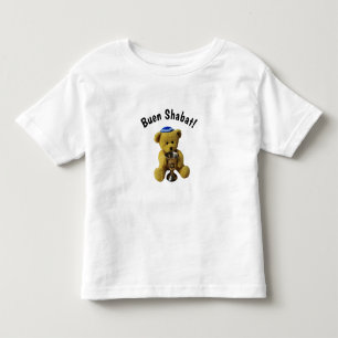 Camiseta Infantil Ladino Shabbat Teddy Bear T-Shirt
