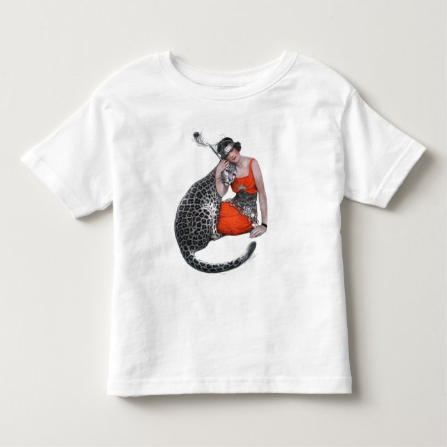 Camiseta Infantil Lady e Leopard (Frente)