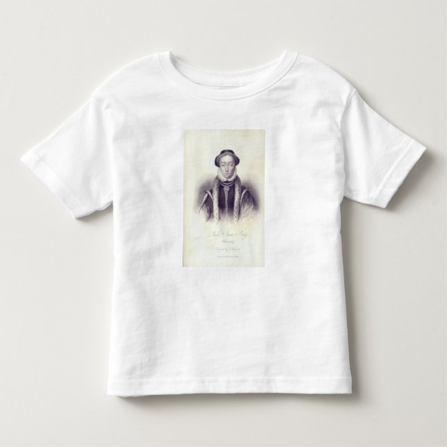 Camiseta Infantil Lady Jane Cinza, gravada por S. Freeman (Frente)