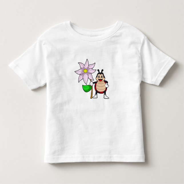 Camiseta Infantil Ladybug com Flower.PNG (Frente)