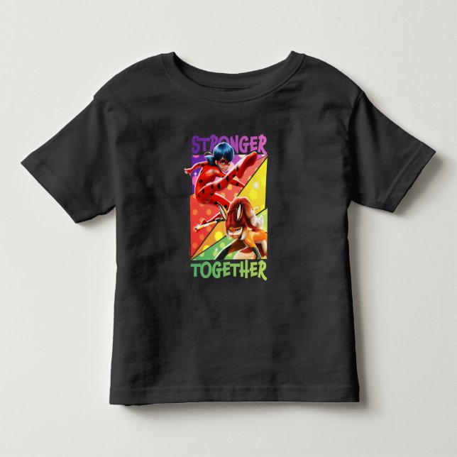 Camiseta Infantil Ladybug & Rena Rouge | Juntas São Mais Fortes (Frente)
