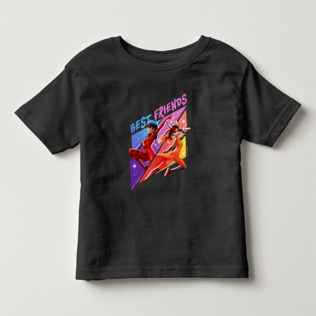 Camiseta Infantil Ladybug & Rena Rouge | Melhores Amigas (Frente)