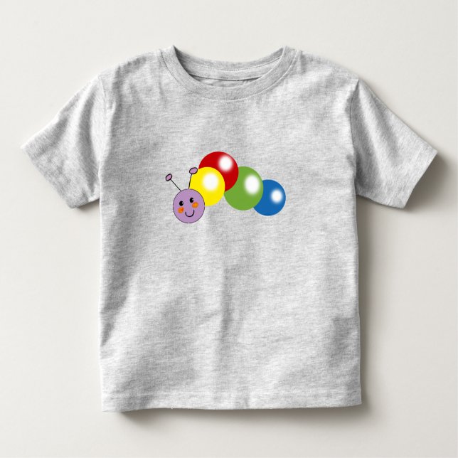 Camiseta Infantil lagarta colorida (Frente)