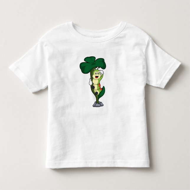 Camiseta Infantil Lagarta com Folha (Frente)