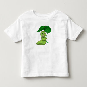 Camiseta Infantil Lagarta com Folha como Parasol