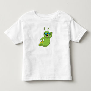 Camiseta Infantil Lagarta com óculos de sol