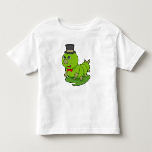 Camiseta Infantil Lagarta como cavalheiro com cavilha