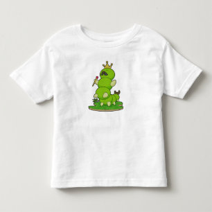 Camiseta Infantil Lagarta como Rei com Coroa