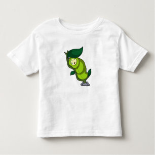 Camiseta Infantil Lagarta dormindo com folhas