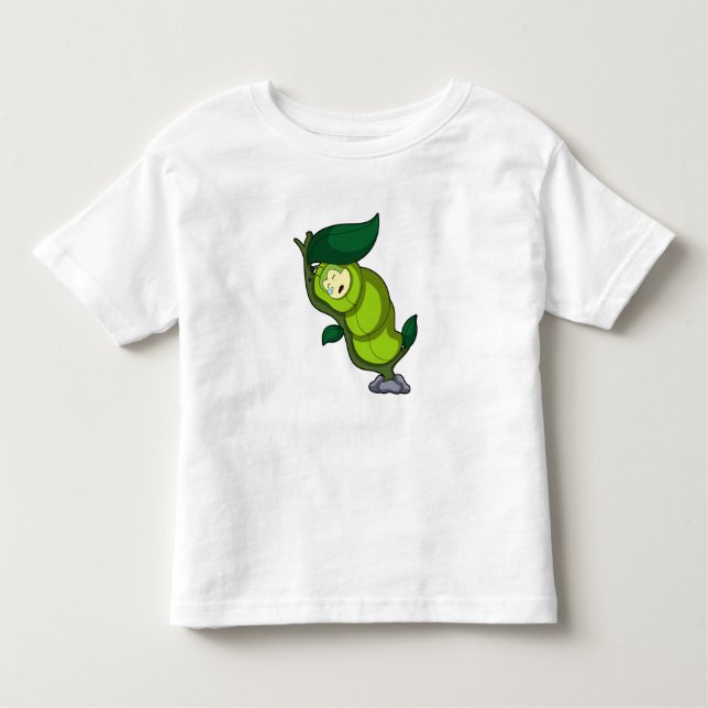 Camiseta Infantil Lagarta dormindo com folhas (Frente)