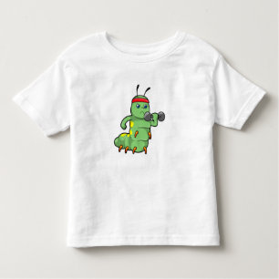 Camiseta Infantil Lagarta em Fortalecimento com Dumbbell