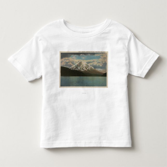 Camiseta Infantil Lago spirit, WA - vista de Mt. St Helens (Frente)