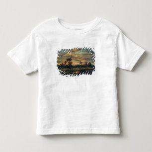 Camiseta Infantil Lagoa na borda de uma madeira
