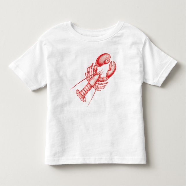 Camiseta Infantil Lagosta Vintage (Frente)