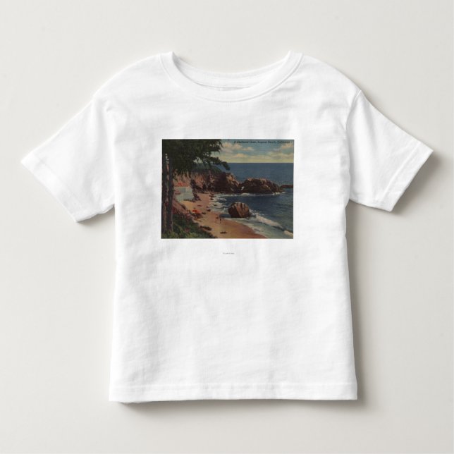 Camiseta Infantil Laguna Beach, CA - angra protegida na costa (Frente)