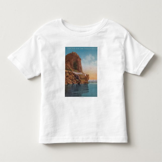 Camiseta Infantil Lake Tahoe, CA - rocha da caverna da opinião do (Frente)