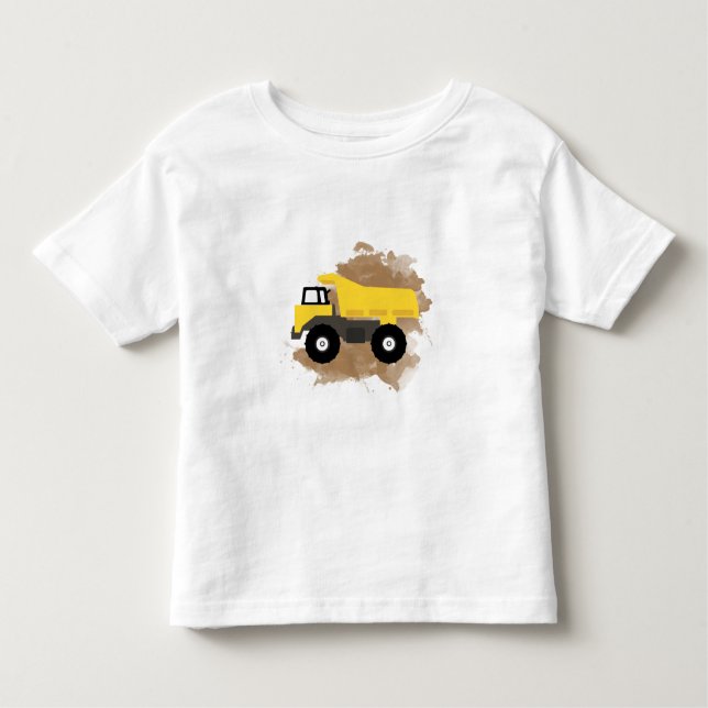 Camiseta Infantil Lama do veículo de construção (Frente)