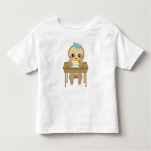 Camiseta Infantil Lama escolar, Lama branca, Lama de bebê, Livros, M