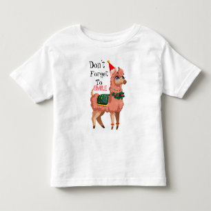Camiseta Infantil lama no Natal