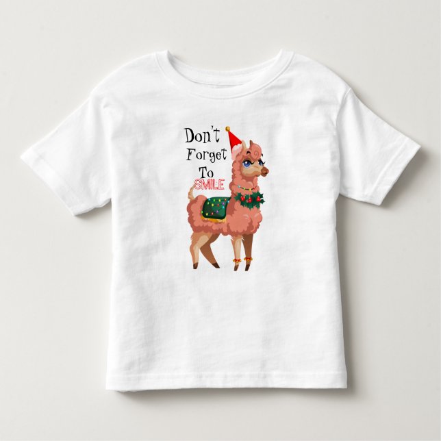 Camiseta Infantil lama no Natal (Frente)