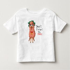 Camiseta Infantil lama no Natal Toddler T-shirt