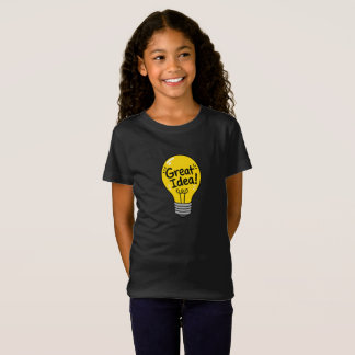 Camiseta Infantil Lâmpada de Grande Ideia