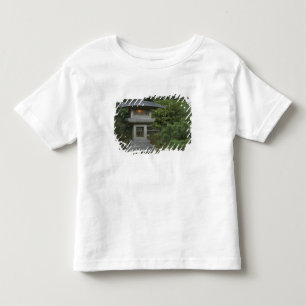 Camiseta Infantil Lâmpada de pedra iluminada no Jardim Japonês