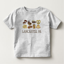 Camiseta Infantil Lancaster, Comidas holandesas Amish da PA, Pensilv