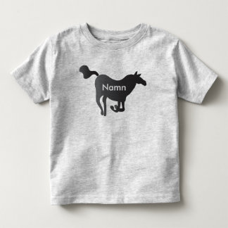 Camiseta Infantil Långärmad tröja med häst & namn