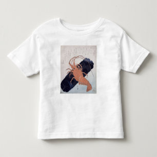 Camiseta Infantil Langoustine com um bloco do carvão vegetal, c.183