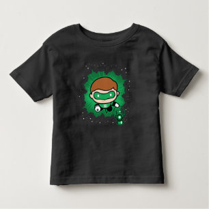 Camiseta Infantil Lanterna Verde Chibi Voando Pelo Espaço