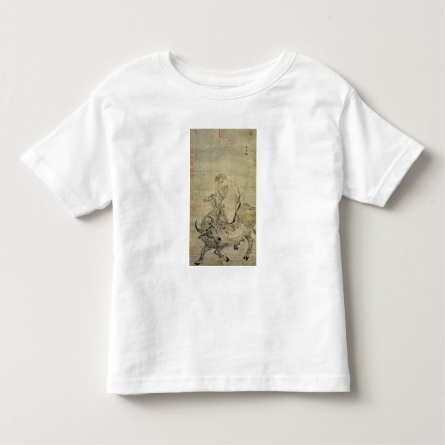 Camiseta Infantil Lao-tzu que monta seu boi, chinês, dinastia de (Frente)