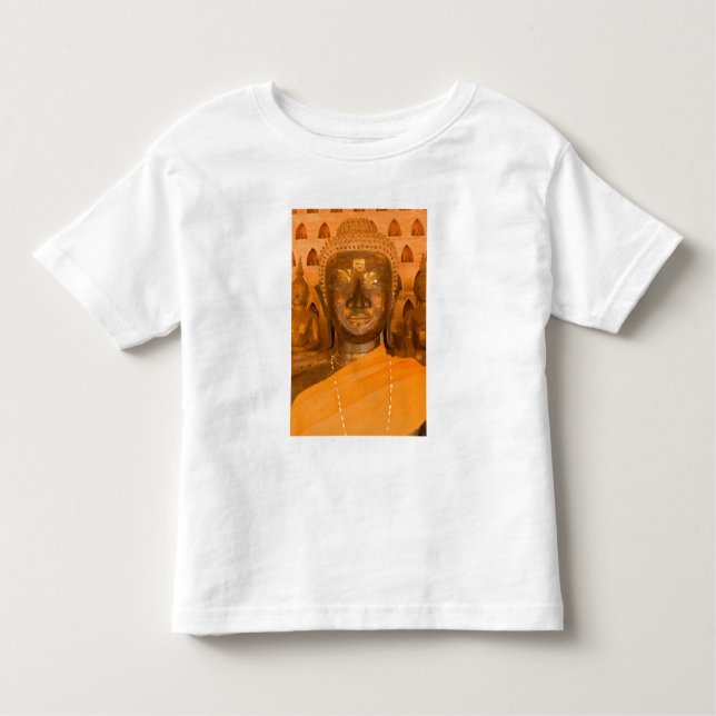 Camiseta Infantil Laos, Vientiane, uma das 6840 imagens do Buda em 2 (Frente)