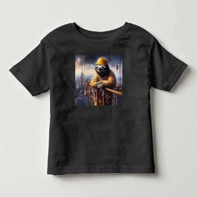 Camiseta Infantil Largura a trabalhar o alto aço (Frente)