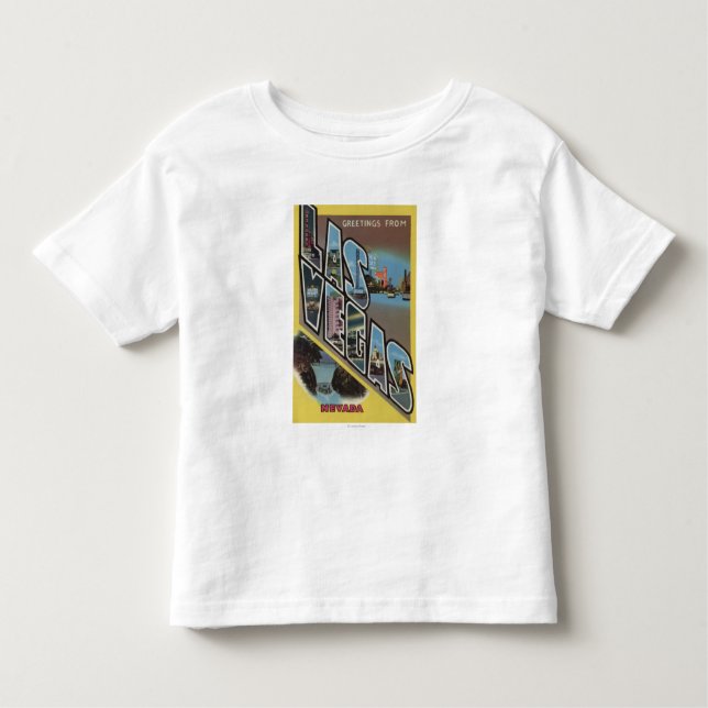 Camiseta Infantil Las Vegas, Nevada - grandes cenas da letra (Frente)