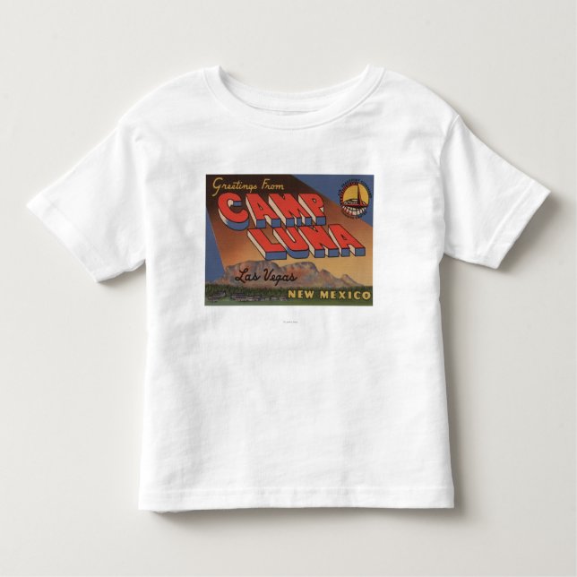 Camiseta Infantil Las Vegas, New mexico - acampamento Luna (Frente)