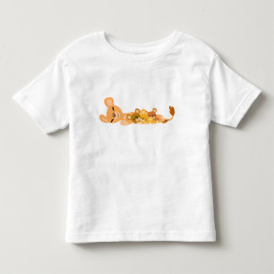 Camiseta Infantil Leão bonito da mãe dos desenhos animados e roupa