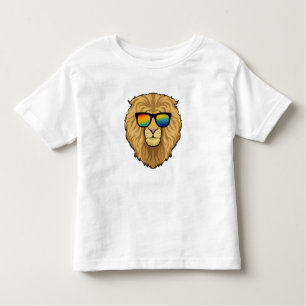 Camiseta Infantil Leão com óculos de sol