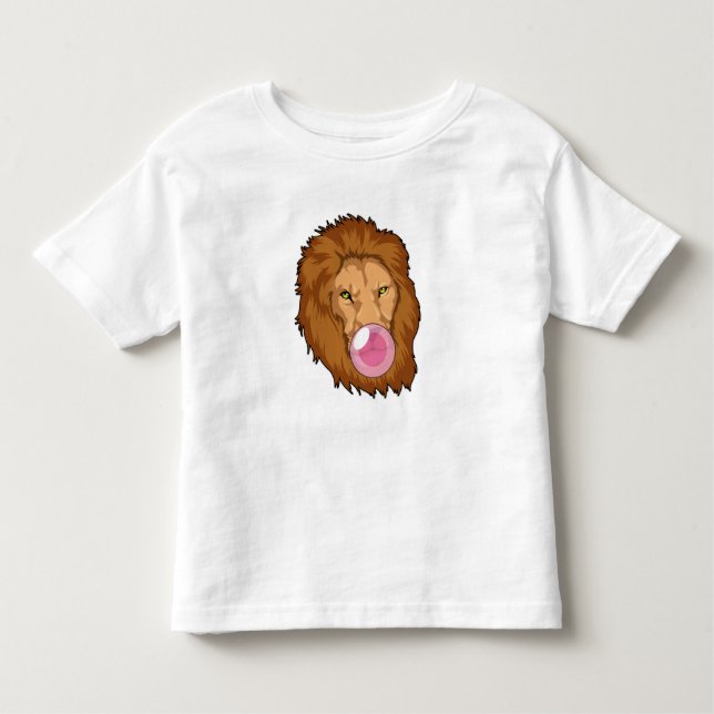 Camiseta Infantil Leão com pastilha elástica (Frente)