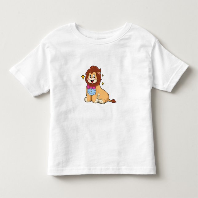 Camiseta Infantil Leão como Cavalheiro com Gravata.PNG (Frente)