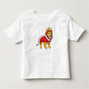 Camiseta Infantil Leão como Rei com Coroa e Cabo
