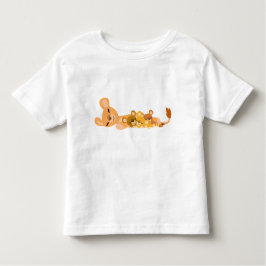 Camiseta Infantil Leão de Mãe de Cartoon e Cubs, roupa