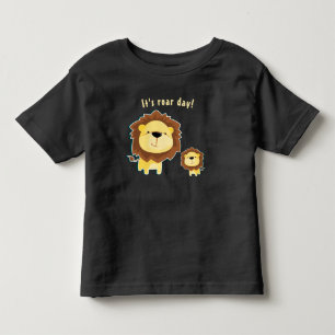Camiseta Infantil Leão Fofo E Filhote De Leão Aniversário De Criança